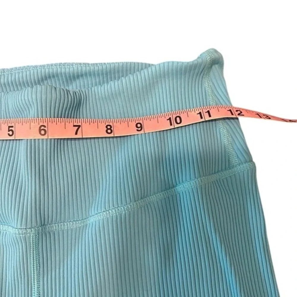 Ribbed Biker Shorts Activewear Athletic‎ Gym Workout Blue